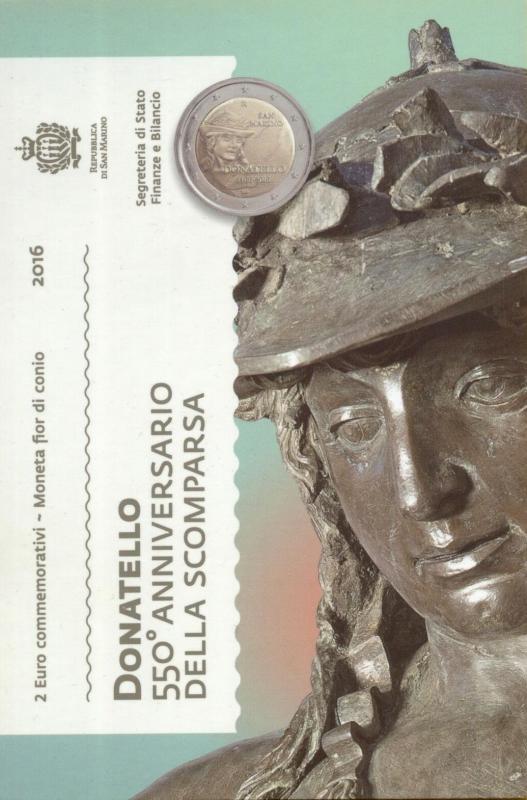 2016 San Maríno 2 euro Donatello
