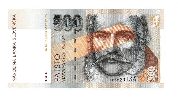 1993 500 korún slovenských séria F