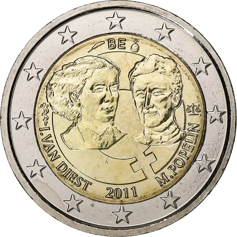 2011 2 EURO Belgicko - 100. výročie MDŽ