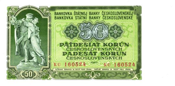 1953 50 Korún Československo UNC KU