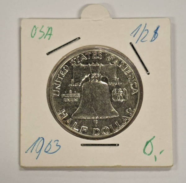 1963 Franklin Half dollar Liberty UNC 1