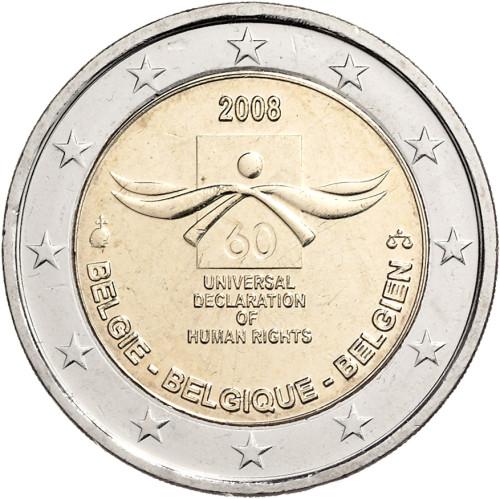2 EURO Belgicko 2008 - Deklarácia ľudských práv