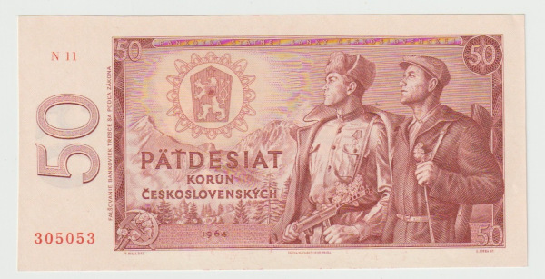 1964 50 kčs séria N UNC