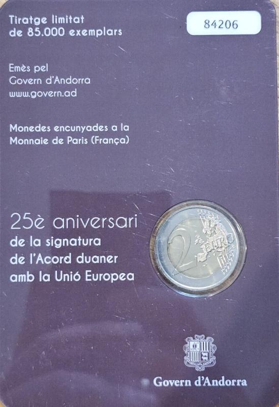 2015 Andorra 2 euro Colná dohoda s Eú