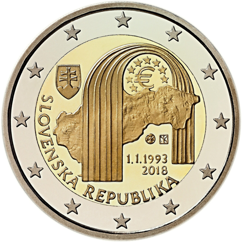 2018 Slovensko 2 euro- 25. výročie vzniku Slovenskej republiky UNC