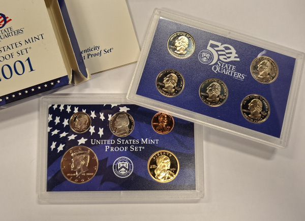 2001 Set mincí USA PROOF UNC