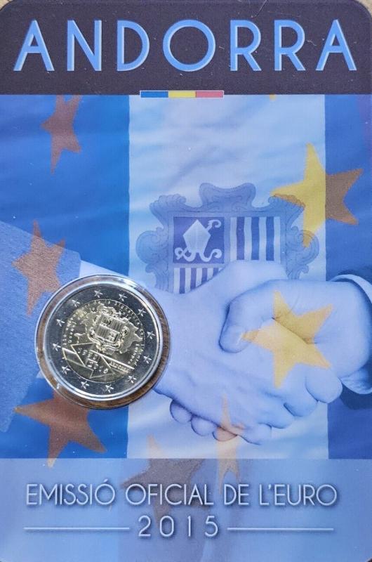 2015 Andorra 2 euro Colná dohoda s Eú