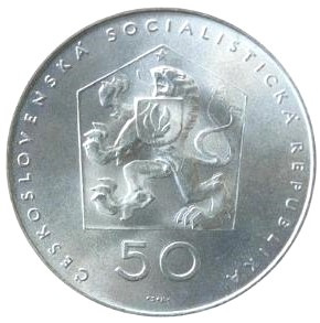 1971 50 Kčs - 50. výročie založenia KSČ 1
