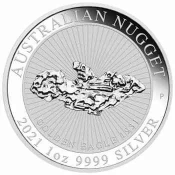 2021 Dollar Austrália BU 1 Oz Ag Australian Nugget