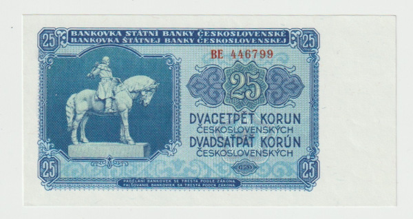 1953 25 Korún Žižka Československo UNC BE