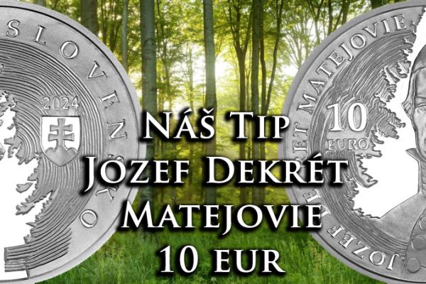 Strieborná 10 € (2024) - Jozef Dekret Matejovie – 250. výročie narodenia