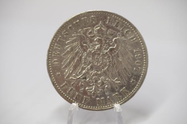 1907 Prusko 5 Marka A Wilhelm II