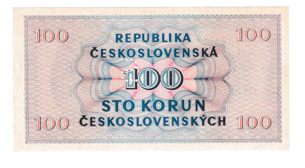 1945 100 kčs séria C32 perforácia S Aunc 1