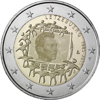 2015 2 Euro Luxembursko  - 30 rokov Europskej vlajky