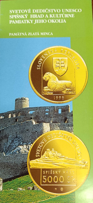 Pamätný list 5000 Sk/1998 - Spišský hrad - Svetové dedičstvo UNESCO