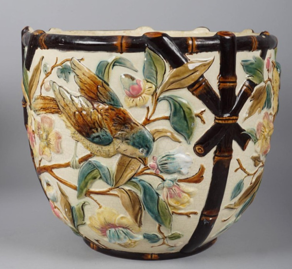 Obrovskýzdobený kvetináč 20/30 roky Viedeň