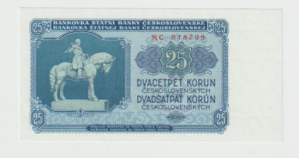 1953 25 Korún Žižka Československo UNC MC