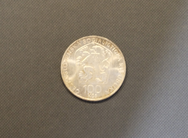 1974 Strieborná minca 100 Kčs B. Smetana 150. výročie 1