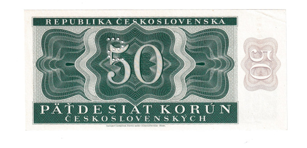 1950 50 kčs séria B Stav xf perforácia S 1