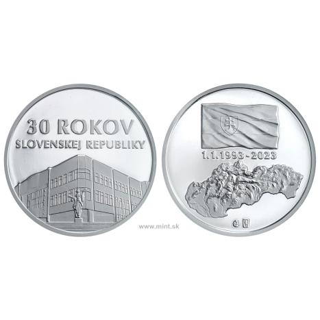 Súbor mincí SR 2023 proof like v plexi obale - 30.výročie vzniku Slovenskej republiky