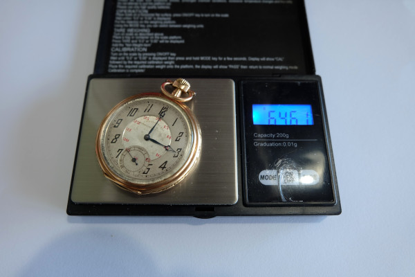 Zlaté 14 karátové pánske zlaté hodinky dvojpláštové CHRONOMETRE CORGEMONT 6