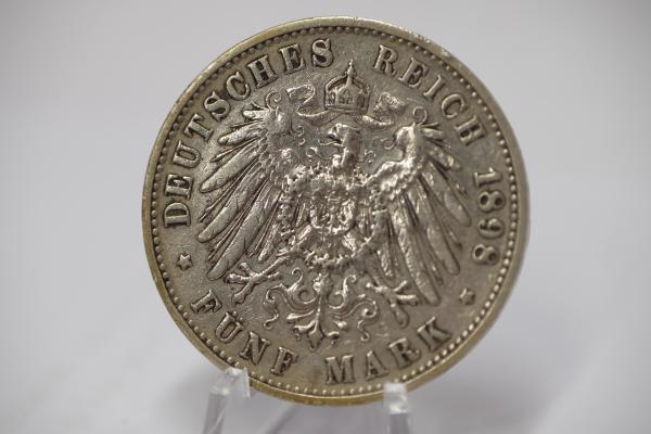 Nemecko - Wurttemberg - 5 Marka 1898 F Wilhelm II