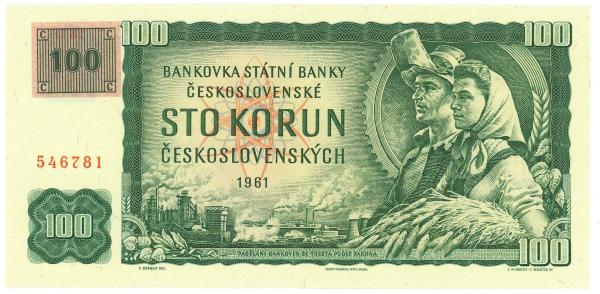 1961 100 korun Český kolok UNC