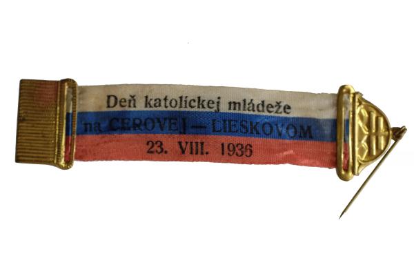 1936 Pripomienkový odznak - stuha Deň katolíckej mládeže