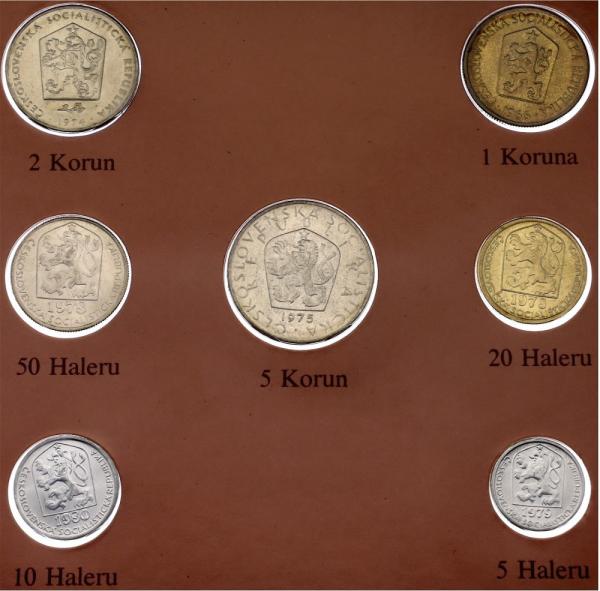 1966 - 1980 Sada mincí Československo  UNC