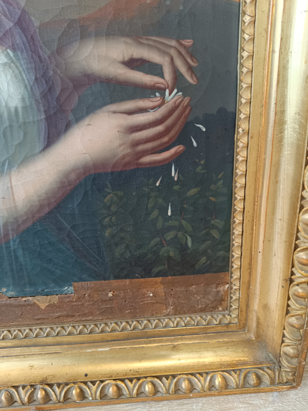 Obraz prelom 18/19 storočie.Dáma 4