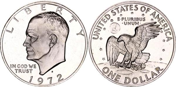 1972 1 Dollar s USA Eisenhower Proof