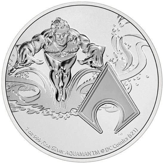 2022 2 Dollars Niue BU 1 Oz Ag Aquaman