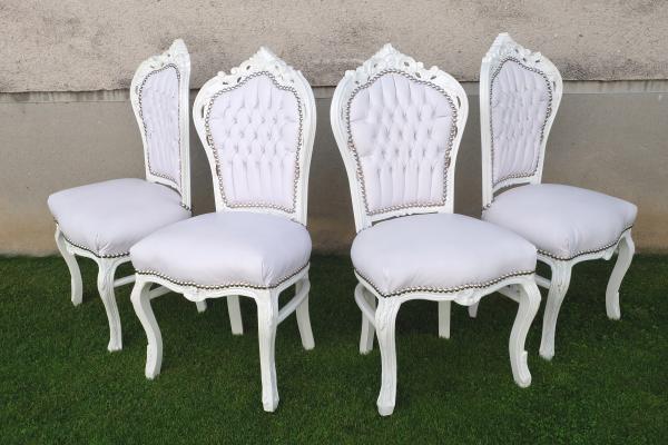 Štýlové stoličky v štýle neo baroka v koži set