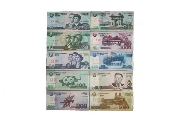 Set bankoviek Severná Kórea 2002/2008