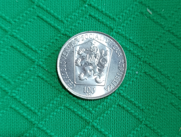 1985 100 Kčs- Martin Kukučín - 125. výročie narodenia 1