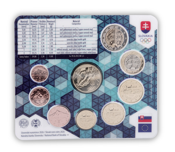 2026 Súbor mincí SR (2026) - XXV. ZOH Milano - Cortina d'Ampezzo 1