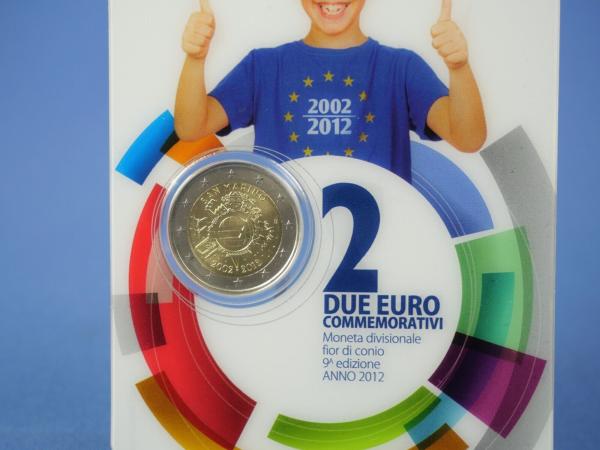 2012 San Maríno 2 eurá Zavedenie hotovostnej euro meny