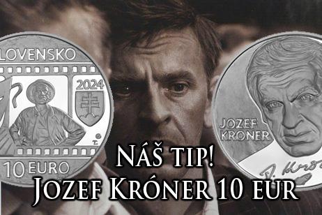 Strieborná minca 10€ (2024) Jozef Kroner – 100. výročie narodenia