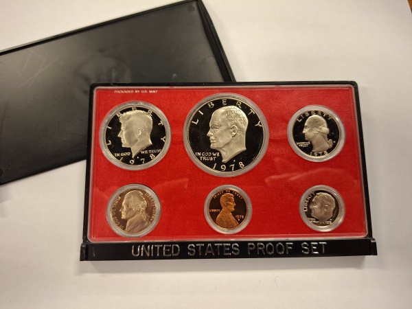 1978 Set mincí USA vrátane 1 Dollar s USA Eisenhower Proof