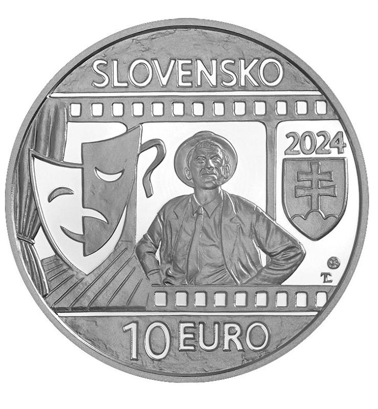Strieborná minca 10€ (2024) Jozef Kroner – 100. výročie narodenia
