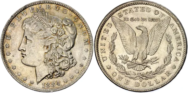 Strieborná veľká minca Morgen dollar 1884