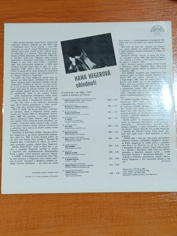 LP Platňa Hana Hegerová - Ohlédnutí 1