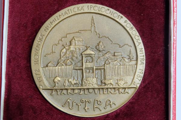 MEDAILA 1987 - 15 výročie vzniku Slovenskej numizmatickej spoločnosti pobočka Nitra