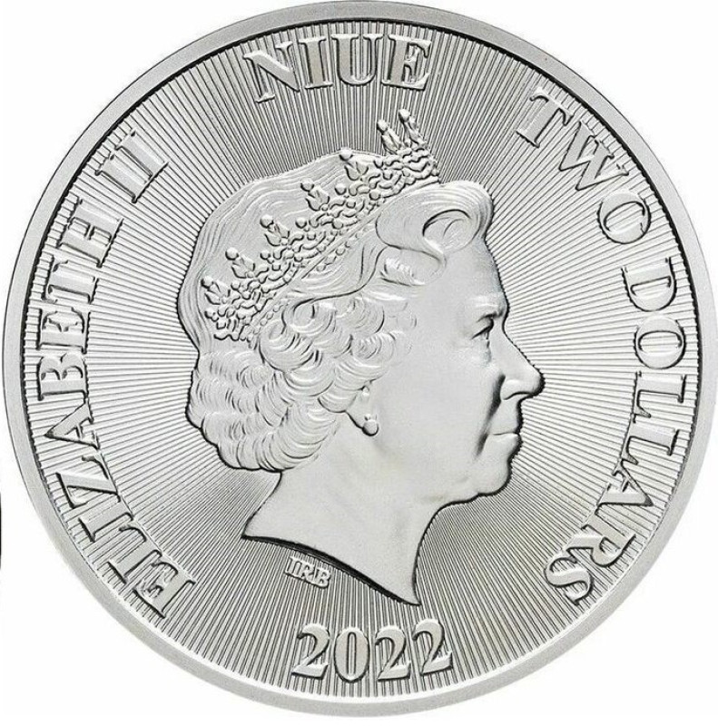 2022 2 Dollars Niue BU 1 Oz Ag Tree of Life 1
