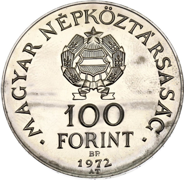 1972 100 FORINT 100 výročie spojejenia Budy a Pešty v Budapešt 1