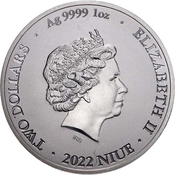 2022 2 Dollars Niue BU 1 Oz Ag Bitcoin 1