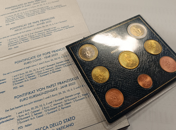 2022 Vatikán Oficiálna sada Euro mincí 3