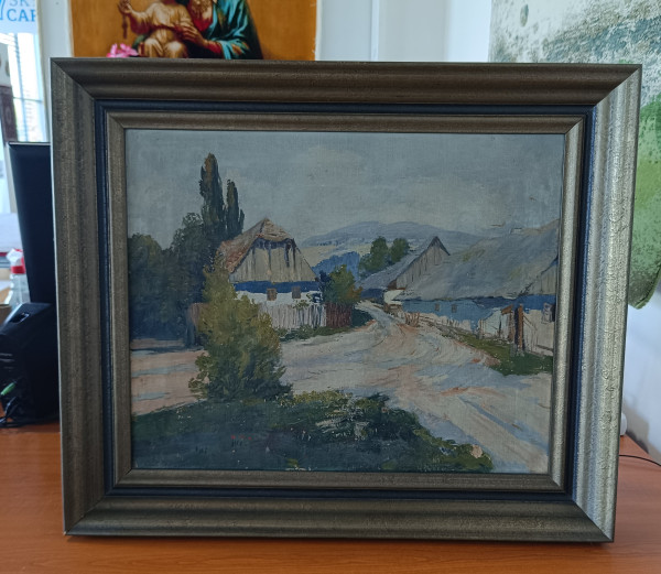 Dedinská krajinka obraz E. Březina 1