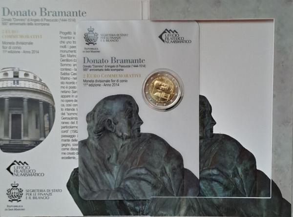 2014 San Maríno 2 euro Donato Bramante